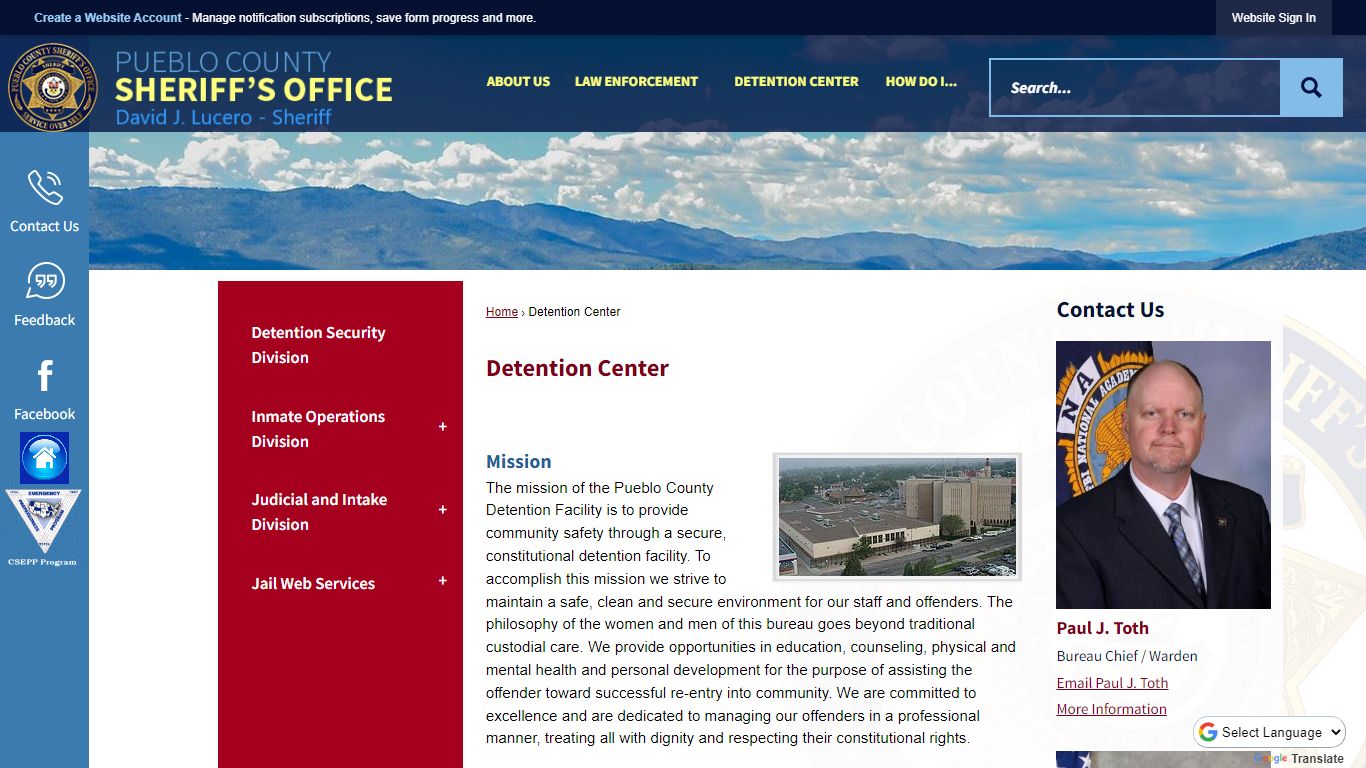 Detention Center | Pueblo County Sheriff, CO